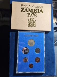 Proof Coinage of Zambia 1978. Rare Royal Mint 6 African Coin Set. (#20069) - Picture 1 of 3