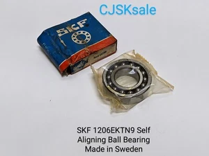 SKF 1206EKTN9 Self Aligning Ball Bearing Made in Sweden (NEW). - Picture 1 of 9