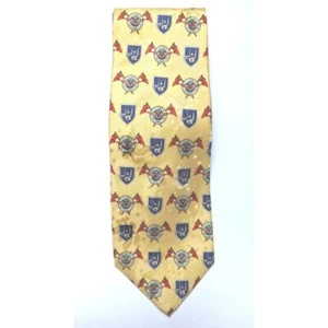 Robert Talbott Schupp & Snyder Neck Tie Gold US Open Olympic Club Silk Mens - Picture 1 of 5