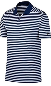 Polo de golf Nike Golf Dri-Fit Victory azul a rayas para hombre mediano - Imagen 1 de 6