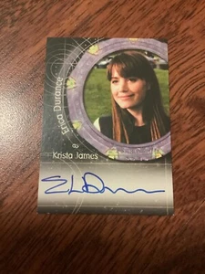 STARGATE SG-1 AUTO CARD ERICA DURANCE AS KRISTA JAMES A68 2004 RITTENHOUSE - Picture 1 of 1