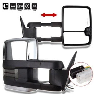 Pair Power Led Clearance Signals Tow Mirrors For Chevy C/K 1500 2500 3500 88-99 - Picture 1 of 10