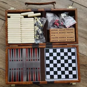 Travel Board Game Magnetic Box - Chess - Bakelite Dice - Picture 1 of 13