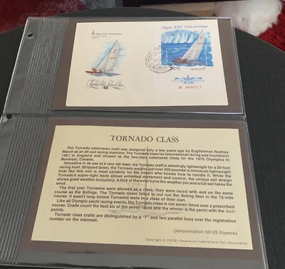 Rusia 1980 Moscú Fdc Juegos Olímpicos Vela Tornado Clase Foto 1 de 3