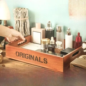 Breakfast Tray Makeup Vanity Tray Crate Bin Cosmetic Trinket Tray Creative - Picture 1 of 6