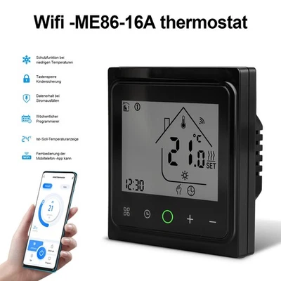 16A WiFi Thermostat Digital LCD Raumthermostat Unterstützung App Fernsteuerung - Bild 1 von 4