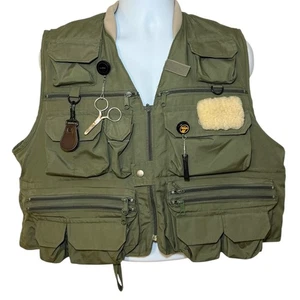 Orvis Tac L Pac Fishing Vest Mens XL Pockets Fly Fishing Olive Green Outdoor - Picture 1 of 10