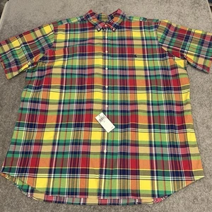 Polo Ralph Lauren Shirt Mens 3XLT Plaid Short Sleeve Button Up TALL NEW $125 - Picture 1 of 10