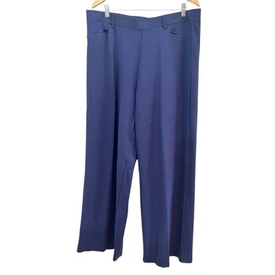Pantalones de vestir Ashley Stewart Power Ponte elásticos azules para mujer Plus 20 Foto 1 de 4