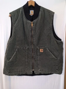Chaleco de Lona Carhartt V02 MOS Desteñido Verde Ropa de Trabajo Para Hombre XL Ropa de Trabajo - Imagen 1 de 6