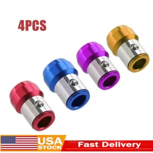 4 PIEZAS Cabezales de Brocas de Destornillador Magnético Magnetizador Anillo Magnético para 1/4" 6.35mm - Imagen 1 de 11