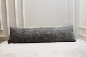 Gray Colors Anatolian Turkish Rug Pillow Case, Long Lumbar Turkish Rug Pillow Ca - Picture 1 of 8