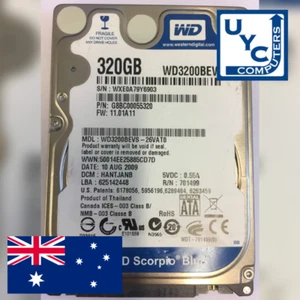 Used Working Western Digital 2.5" 320Gb WD3200BEVS-26VAT0 SN: WXE0A79Y6903 HDD - Bild 1 von 4