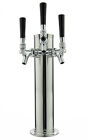 Kegco DT145-3S 14" Polished Stainless 3-Faucet Beer Tower - Standard Faucets