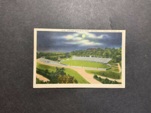 USA 1945 used postcard Sanford Stadium at Night University of Georgia Athens