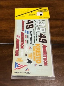 JNJ Stanley Smith 49 Ameritron Chevy Lumina Decals 1/24 25 Vintage NOS NEW - Picture 1 of 2
