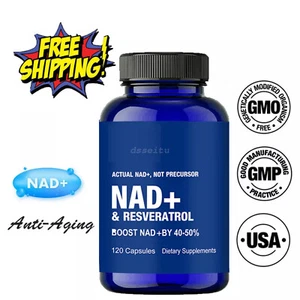 NAD+ Resveratrolo 1000mg Aiuto Sonno Antietà Antiossidante Sport Energia Giovani - Foto 1 di 4