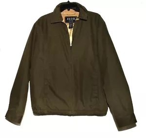 Izod Hunter Green Cotton Blend , with Padded Insulation Mens Zip Jacket Size M - Picture 1 of 12