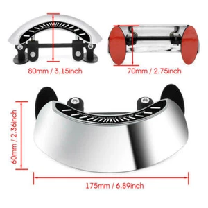Motorcycle Blind Spot Mirrors 180+ Wide Angle Rearview Safety Auxiliary Mirror - Picture 1 of 7