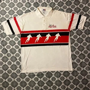 Vintage 90s Northwest Panthers Football Team Single Stitch Embroidered Polo XXL - Picture 1 of 7