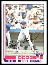 1982 Topps 348 Derrel Thomas   Los Angeles Dodgers  Baseball Card