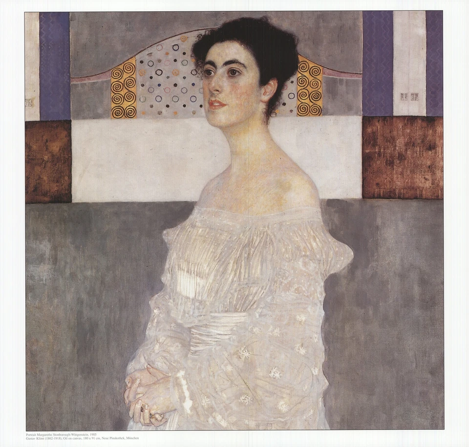 GUSTAV KLIMT Retrato Margerethe Stonbourough-Wittgenstein 17" x 17,75" Offset L Foto 1 de 4