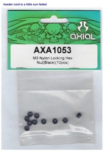 Axial AXIC1053 AXA1053 Nylon Locking Hex Nut M3 Black (10) SCX10 - Picture 1 of 1