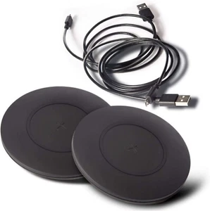 Samsung 15W OEM Shield Bezel Dual Pack Fast Wireless Charging Pad Apple - Picture 1 of 6