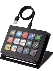 Stream Dock Production Controller Deck avec 15 touches macro LCD personnalisables Mac/PC - Photo 1/5