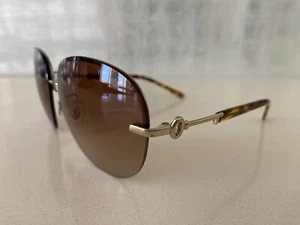 Tiffany & Co. Gold Tone/Brown Gradient TF3023 Aviator Sunglasses - Picture 1 of 15
