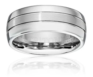 Triton Men's Tungsten 8mm Brushed Comfort Fit Wedding Band, Size 9 - Picture 1 of 3