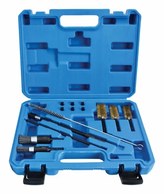 SATRA Kfz Injektor Schacht Reinigung Werkzeug Set Einspritzdüsen Bürsten Satz Zylinder