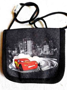 Crossbody Chest Bag Student Cars Disney Student Black 12.5x11cm - Picture 1 of 3