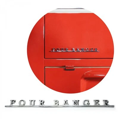 Insignia emblema VW Four Banger Script para Volkswagen Bug Beetle Bus Ghia Thing Foto 1 de 4