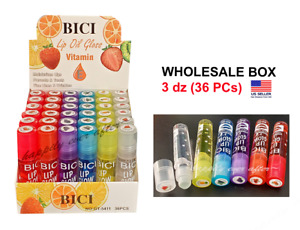 BICI Lip Oil Gloss Vitamin E Fruit Scented Lipgloss- WHOLESALE BOX 3 dz (36 PCs)