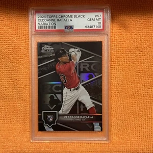 Ceddanne Rafaela Rookie 2024 Topps Chrome Black Variation SP #57 Red Sox PSA 10 - Picture 1 of 3