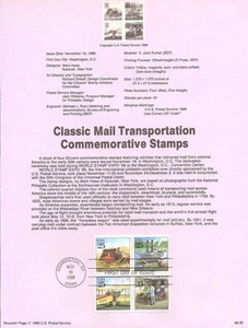 #8930 25c Classic Mail Block #2434-2437a USPS Souvenir Page - Picture 1 of 1