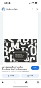 Marc Jacobs Black/White Wallet/Card Case $85 JUMBLED LOGO NWT - Picture 1 of 1