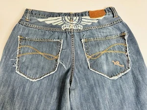 Y2k Vintage Rocawear Denim Baggy Hip Hop Jeans 34 Streetwear Grunge Skate - Picture 1 of 16