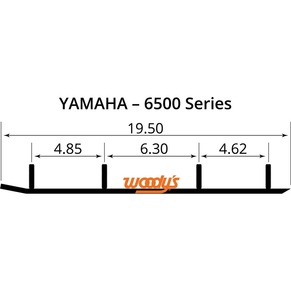 Woodys Trail Blazer IV Flat-Top 6" Carbide Wear Bar Runners (TYV4-6500) - Изображение 1 из 1