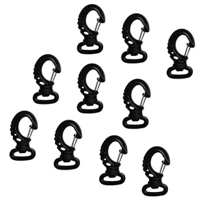 10Pcs Black Swivel Spring Snap Hook Dog - Picture 1 of 4