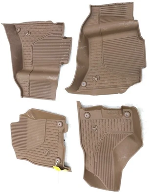NEW OE Mopar Front/Rear Floor Mats Brown 82215755AC Ram 2500 3500 Crew Cab 19-24 - Imagem 1 de 4