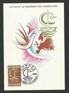 1966 EUROPA cept Andorre la Vieille sur carte maximum /TR2878 - Bild 1 von 1