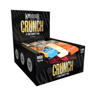 WARRIOR SUPPLEMENTS Warrior CRUNCH Protein Bars - Box of 12 x 64g - 20g High Protein Low Sugar Snack