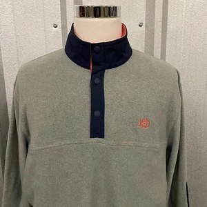Maglione pile pullover Southern Tide Navigational uomo XL 1/4 bottoni a pressione grigio - Foto 1 di 11