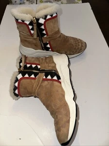 ASH Mongolia Sport Sole Ankle Boots Suede & Lamb  Sz. 38 - Picture 1 of 14