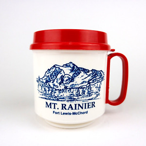 Vintage Mt Rainer Plastic Pedestal Mug Lid - Whirley USA - Fort Lewis McChord