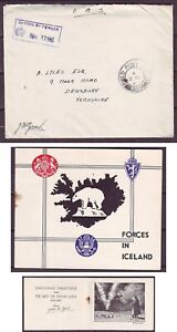 d4775/ Iceland Army Censor Cover w/FORCES i/Iceland Christmas Contents t/UK 1942