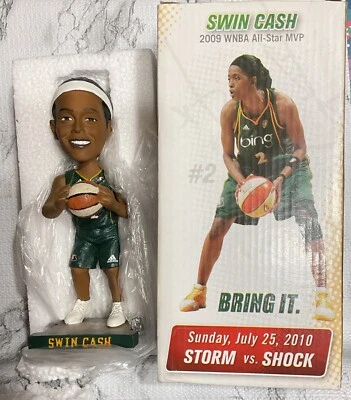 Seattle Storm SWIN CASH 2009 WNBA All Star Bobblehead 25/07/2010 - Caixa Original - Imagem 1 de 4