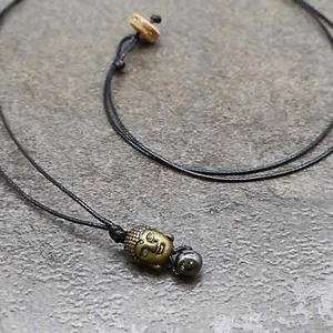 Dije de Buda Colgante Cadena Collar Regalo Joyería para Hombres Mujeres Budista Yoga - Imagen 1 de 2